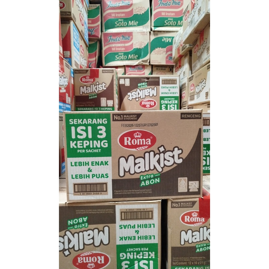

1 DUS Roma Malkist Crackers Biskuit Renceng 4 Rasa