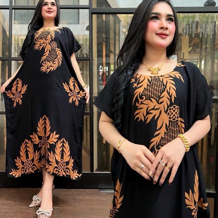 SALE Paket 3 PCS Super Hemat Daster Batik Kalong Jumbo LD 120 Motif SULTAN ABAYA HITAM // Model