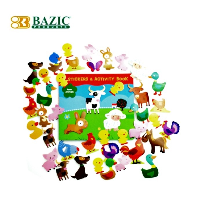 

Promo !!! Bazic Farm Animal Series 60 Pcs Stickers - Buku Stiker Anak
