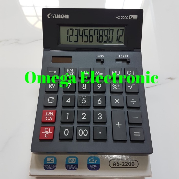 

Canon AS-2200 - Calculator Desktop Kalkulator Meja Kantor 12 Digits TERLARIS/TERMURAH/TERPOPULER