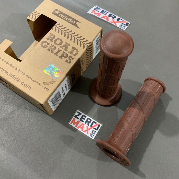 Handgrip Handfat ARIETE Italy Heritage Classic Retro Cafe Racer Coklat