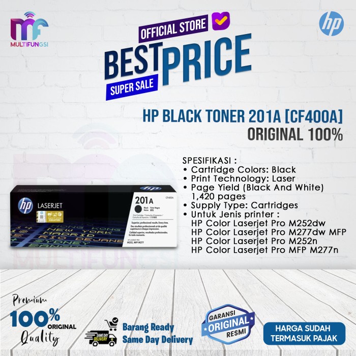 HP Black Toner 201A [CF400A] ORIGINAL 100% [GAK ORI UANG KEMBALI]