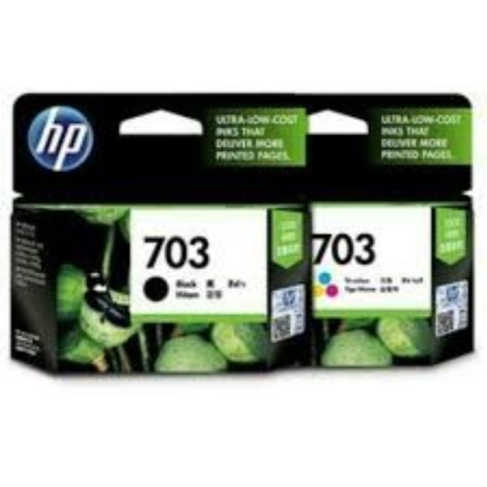tinta cartridge hp 703 black & 703 color original for D730,F735,K109