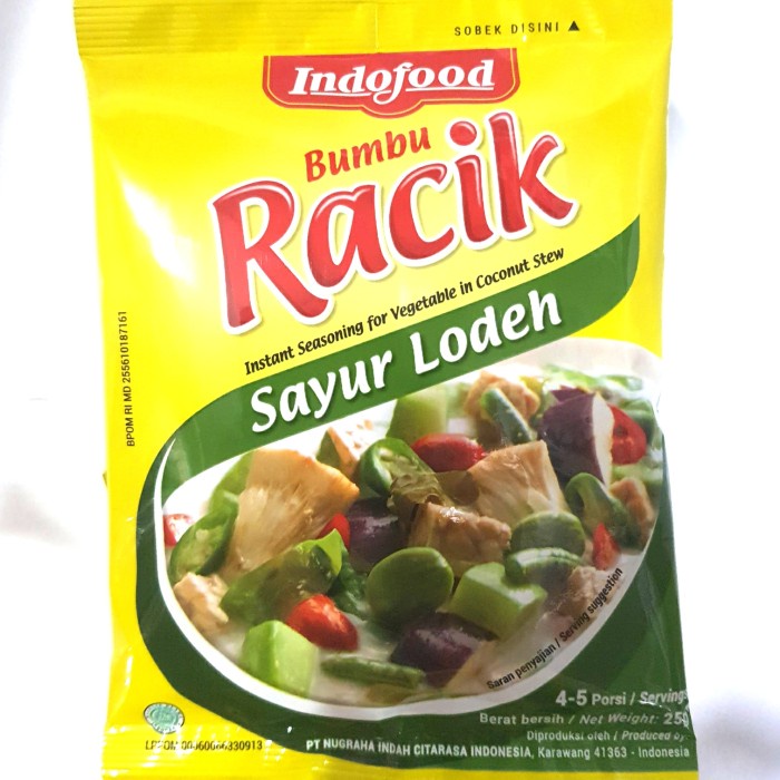 

TERUJI Indofood Bumbu Racik Lodeh 25 Gr x 10 Sacet