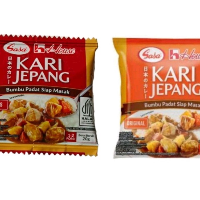 

STOK TERBATAS Sasa House Bumbu Kari Jepang Siap Masak Original / Pedas 20 gram Isi 5
