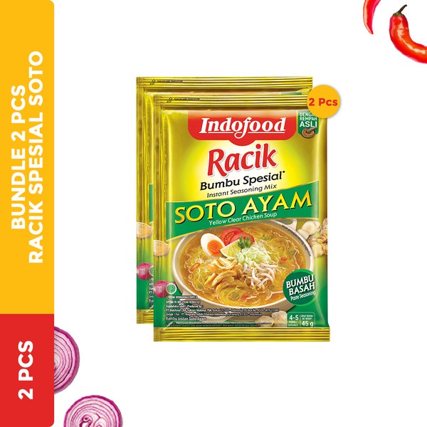 

TERUJI Indofood Racik Bumbu Spesial Soto Ayam 45gr - Bundle 2pcs