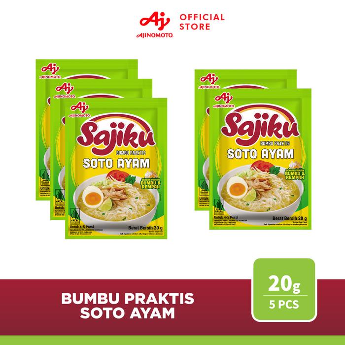 

PROMO SPECIAL Sajiku Bumbu Praktis Soto Ayam 20gr (5 pcs)
