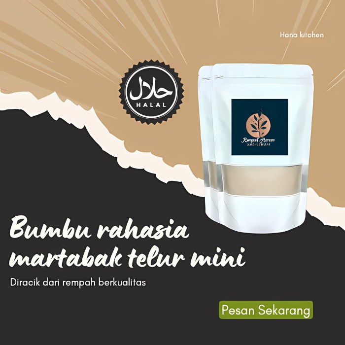 

GRATIS ONGKIR bumbu martabak telor mini harum