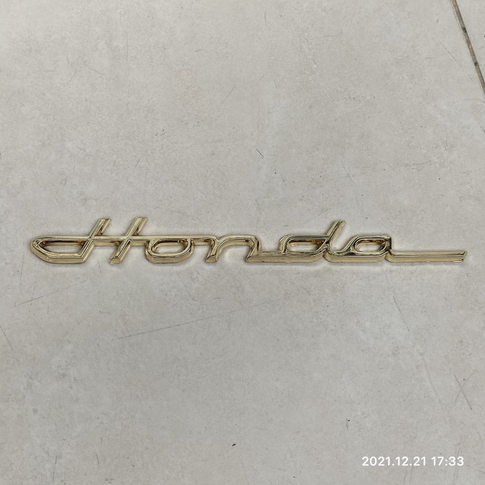 JTTOP" SATU BIJI EMBLEM TULISAN HONDA EMBLEM HONDA LATIN MERAH/HITAM/CHROME