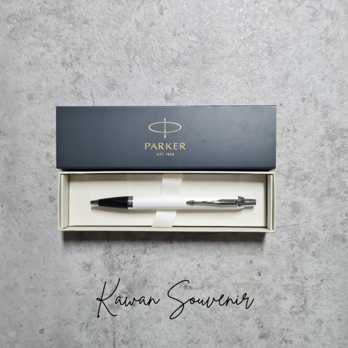 

Pulpen Parker Original IM New White Chrome Trim (Klip Silver) BP