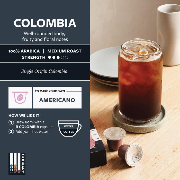 

KOPI KAPSUL 2 PACKS COLOMBIA AMERICANO KOPI NESPRESSO COMPATIBLE COFFEE CAPSULE - B COFFEE CO. -