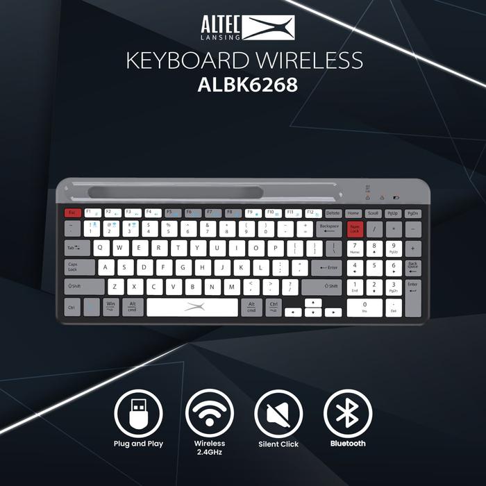 Altec Lansing Keyboard Dual Mode Wireless/Bluetooth ALBK6268
