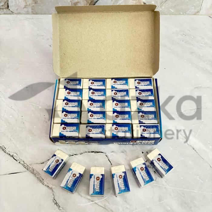 

JTTOP" AZKA STATIONERY SATU PACK ( 40 PCS ) PENGHAPUS GOZTAR / PARKO PENGHAPUS OPINI KECIL PUTIH
