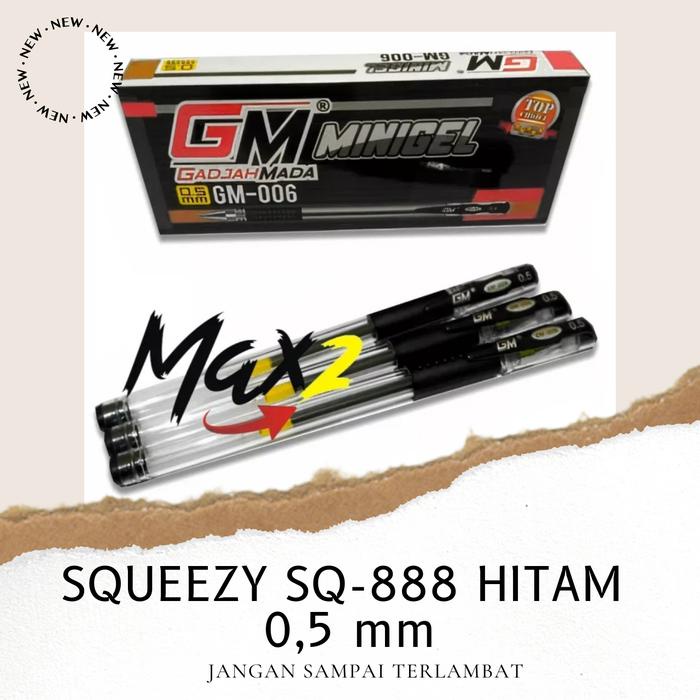 

JTTOP" PULPEN PENA GEL MINI MIMI SELUSIN 12 PCS TINTA HITAM 0.5 MM