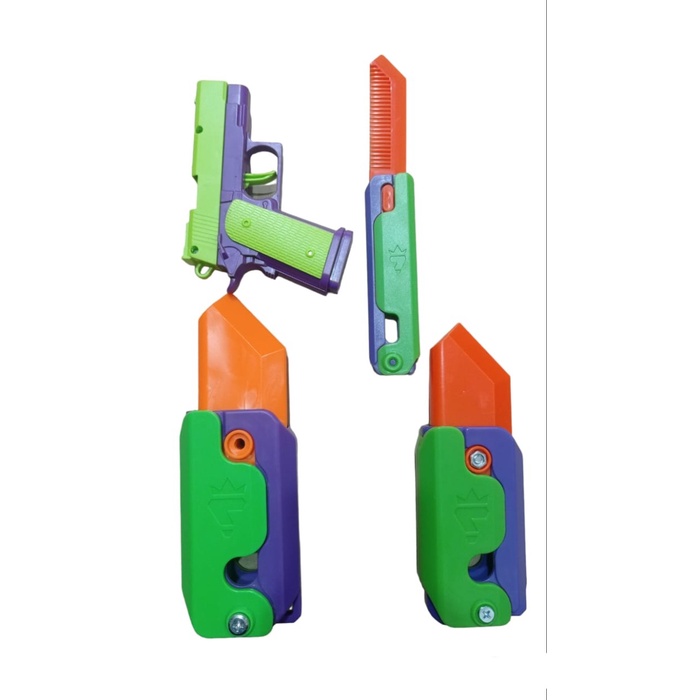 

| MFG | RADISH KNIFE FIDGET Mainan Pisau Gravitasi 3D Sensory Jumbo