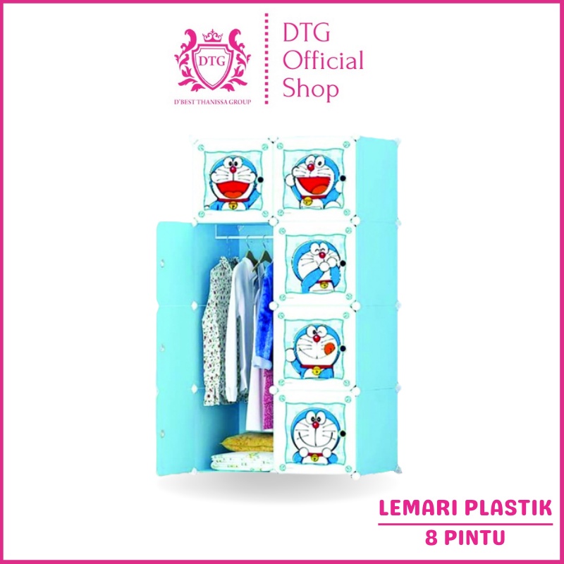 Grosir Dtg Lemari Pakaian 8 Pintu Motif Lemari Plastik 8 Susun/Lemari Plastik Portable Karakter
