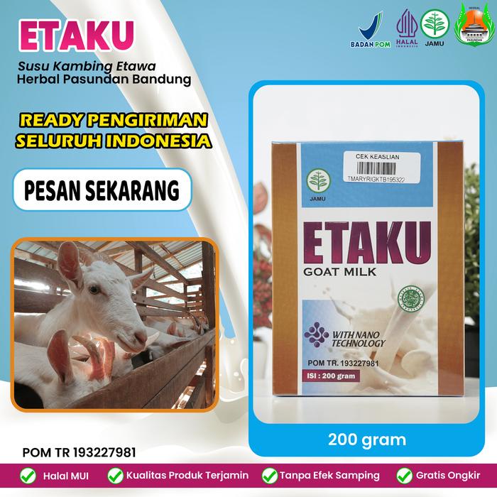 

terbaru !!! susu kambing etaku goat milk - susu kambing etawa murni goat milk asli - halal mui &