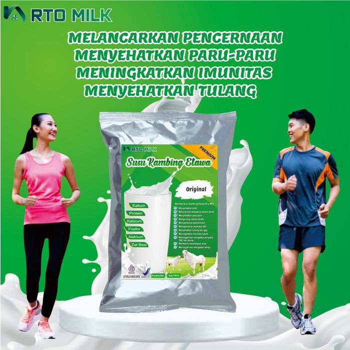 

terbaru !!! arto milk susu kambing etawa premium full cream isi 1kg alumunium foil ready