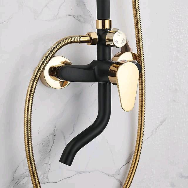 SHOWER TIANG BLACK GOLD/SHOWER COLUMN SET/KRAN SHOWER PANAS DINGIN Gold Kran
