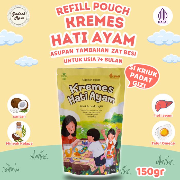 

Kremes Hati Ayam Premium Kemasan RefillPouch Food