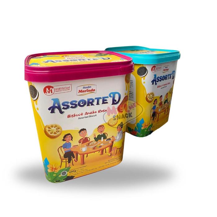 

Biskuit Marindo Assorted 600 Gram Toples Bucket kotak Jajan Timba Kotak pvc untuk Hari Raya Idul