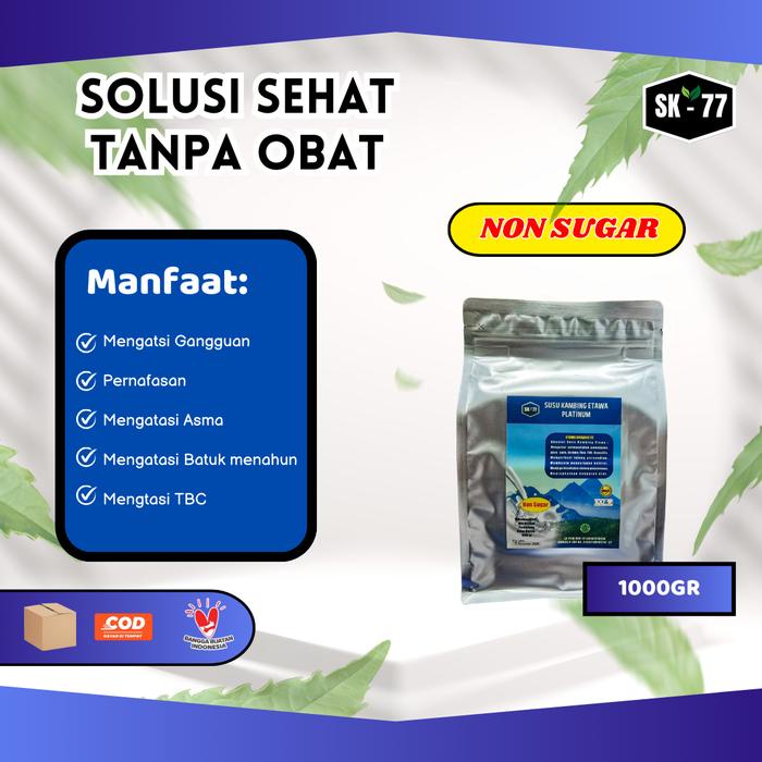 

SK-77 PLATINUM SUSU KAMBING ETAWA BUBUK ASLI 1KGRASA ORIGINAL,COKELAT,STROBERY DAN NON SUGAR