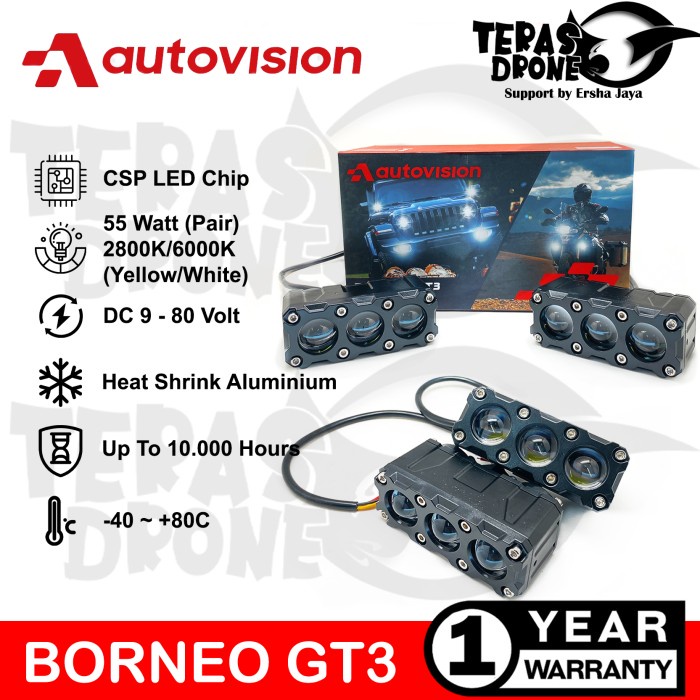 Menarik Mini Biled Projector Autovision Celebes Gt3 55Watt - Biled 3 Lensa