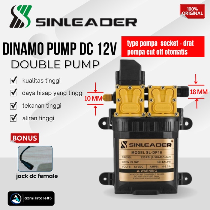 DINAMO PUMP DUAL PUMP SINLEADER SL - DP16 / DINAMO POMPA DC 12V
