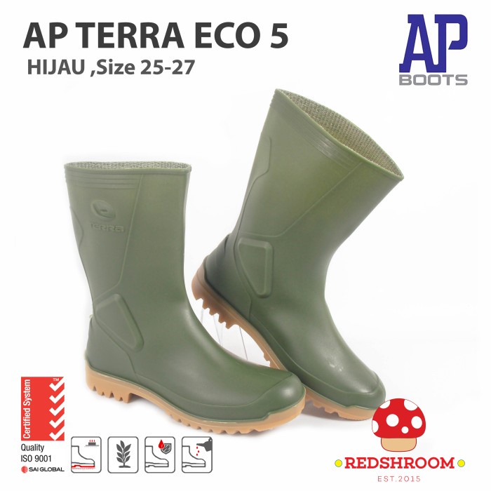 Sepatu boot Pendek AP Boots AP TERRA ECO 5 HIJAU KEBUN PERTANIAN