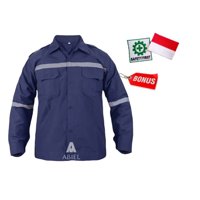 Kemeja Wearpack Safety Proyek baju Seragam Kerja Pria