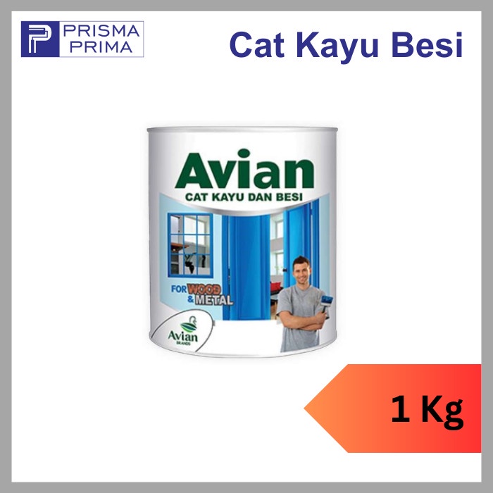 Cat Minyak Kayu dan Besi AVIAN 1 Kg 0.9 Liter