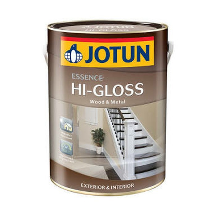 CAT MINYAK KAYU & BESI ESSENCE HI-GLOSS JOTUN WARNA PUTIH/HITAM (1 LT)