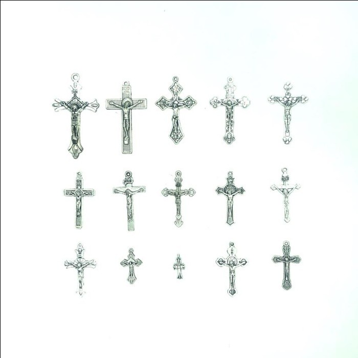 

Terlaris Liontin Logam Salib Bahan Baku Accesories Rosario SALE