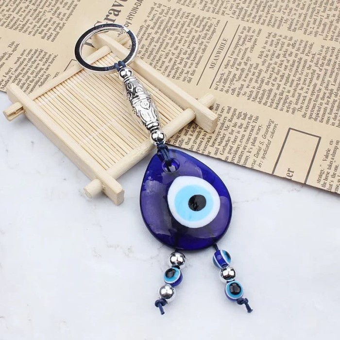 

Terlaris Big Evil Eye Tassel String Hamsa Keychain Keyring SALE