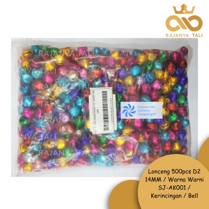

Terlaris Lonceng 500pcs D2 14MM / Warna Warni SJ-AK001 / Kerincingan / Bell SALE