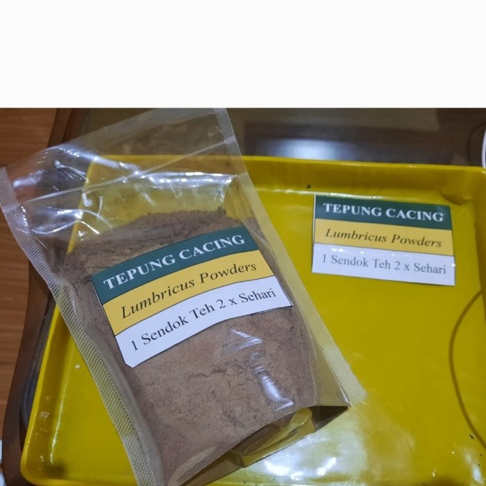 TEPUNG CACING LUMBRICUS RUBELLUS 100gram/ lumbricus powder