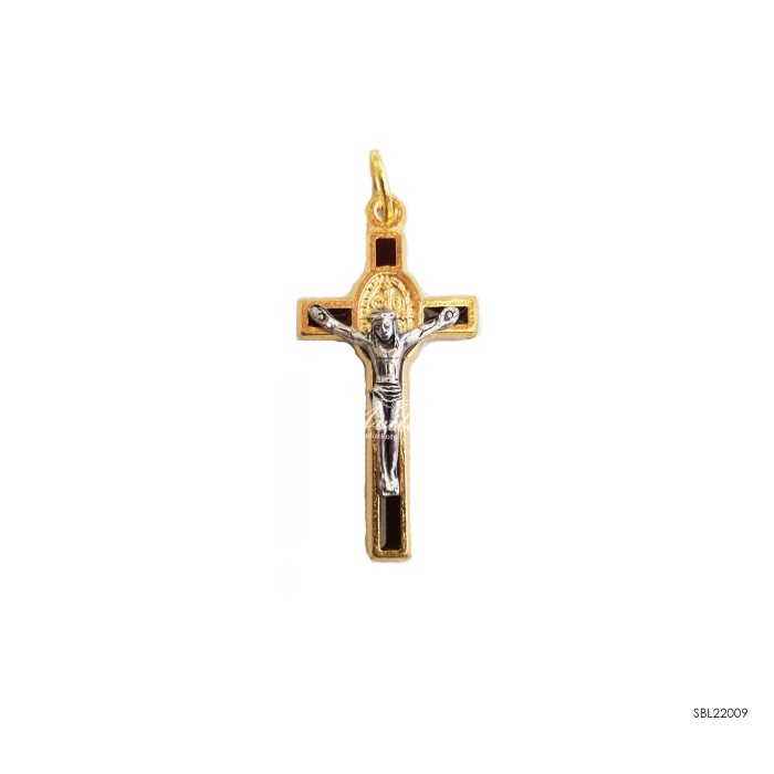 

Terlaris Bandul Salib St. Benedict Metal Gold 4X2cm Toko Katolik SALE