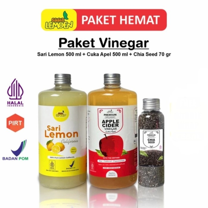 

PAKET DIET DETOX CUKA APEL SARI LEMON CHIASEED 70 GRAM