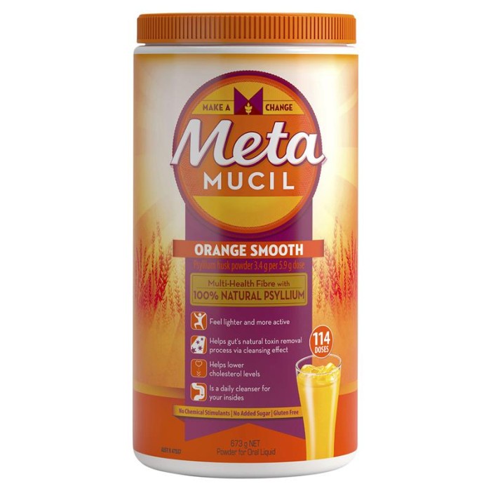 

MetaMucil Powder 673g Orange Flavour