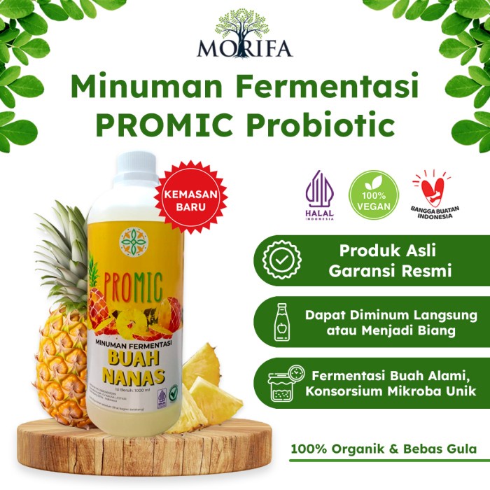 

Promic Nanas Probiotik Biang Juspro Permentasi Buah Kaya Bakteri Baik 1Liter