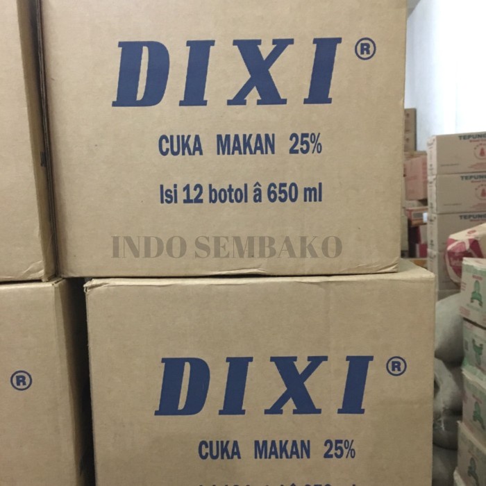 

Cuka Dixi botol 650g isi 12 pieces 1 dus / 1 karton cuka dixi 650 gram