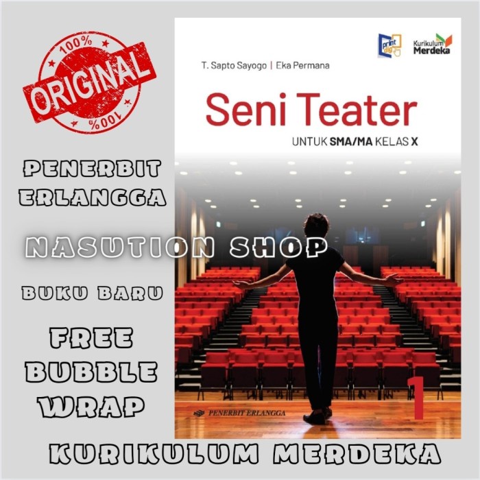 

SALE !!! BUKU SENI TEATER KELAS 1 / X 10 SMA ERLANGGA KURIKULUM MERDEKA ORI READYY