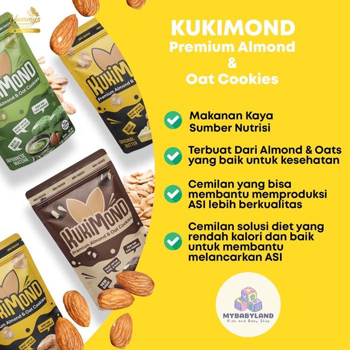

SALE !!! KUKIMOND ALMOND OAT COOKIES KUE PELANCAR ASI / ASI BOOSTER ALMOND 180 GR CAMILAN SEHAT IBU