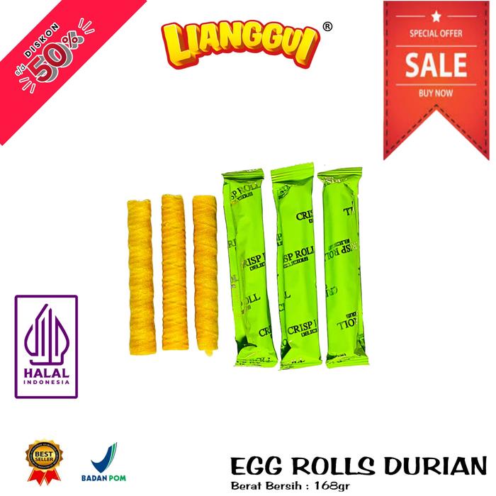 

SALE !!! [ LIANGGUI ] WAFER ROLL I EGG ROLLS DURIAN I DURIAN FLAVOR VIRAL READYY