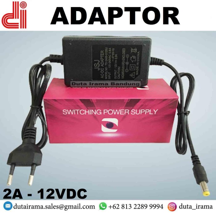 Adaptor AC DC 2 Ampere 12 Volt adaptor 2A - 12V Adaptor CCTV 12V 2A Kode 420