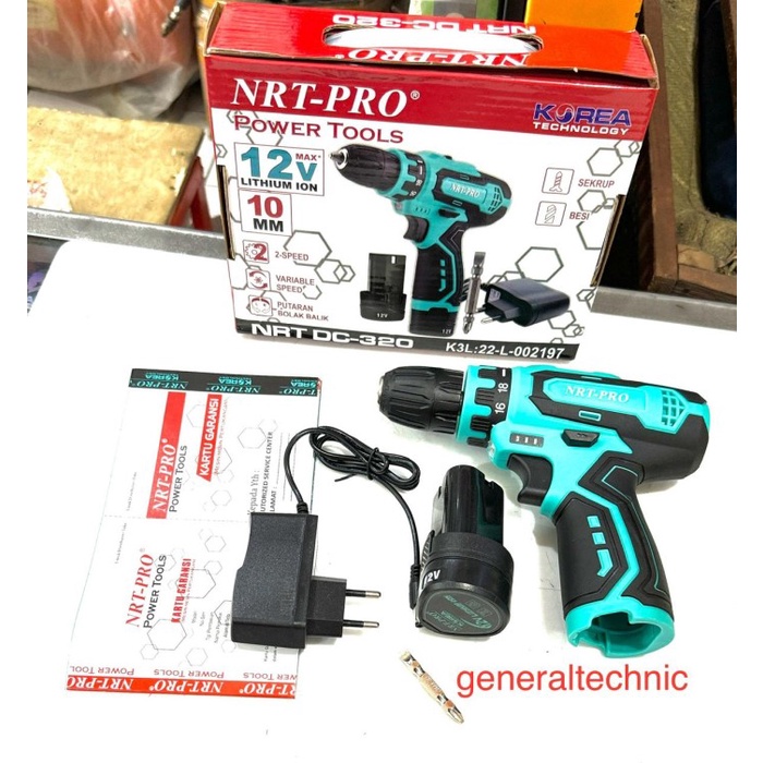 Bor Cas NRT-Pro Cordless Drill NRT-PRO DC320 12V 10MM DC 320 NRT - Pro