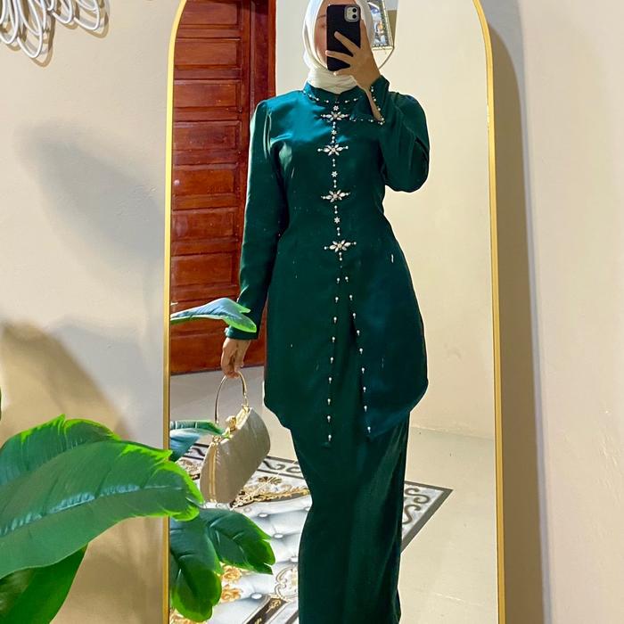 MURAH baju kurung melayu wanita baju pesta kondangan slimfit pakaian adat melayu wanita