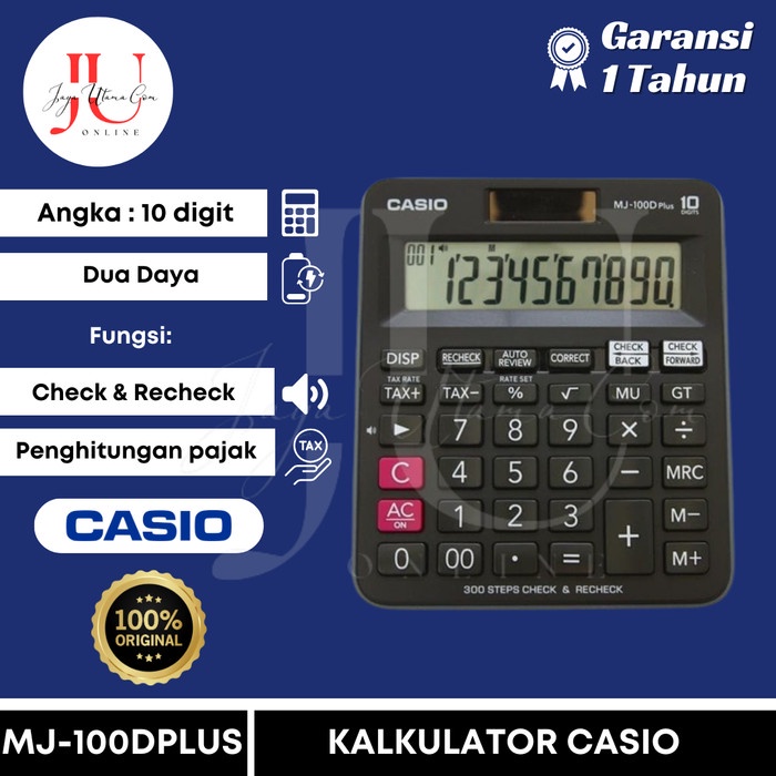 

Calculator Casio MJ 100D Plus Original TERLARIS/TERMURAH/TERPOPULER