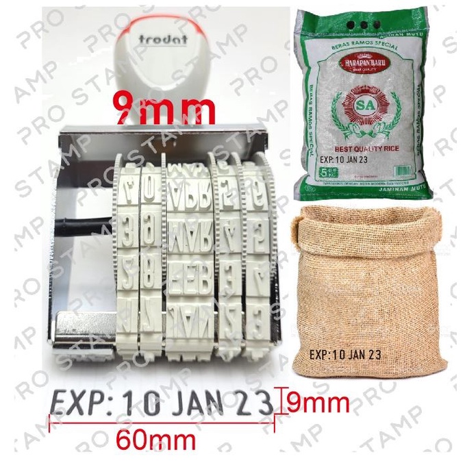 

Stempel Trodat EXP Kode Produksi Tanggal, Bulan Tahun 9mm