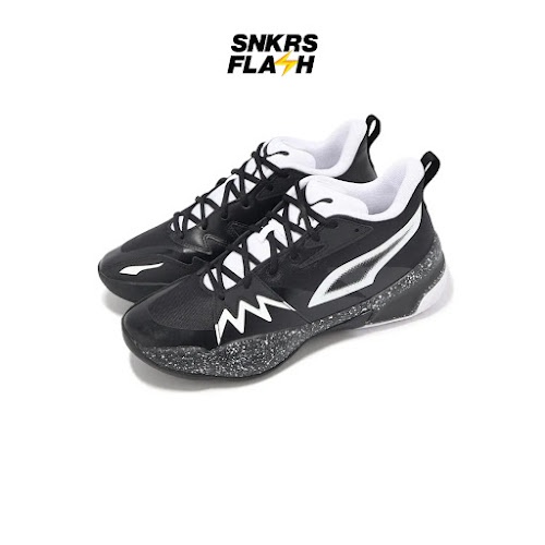 PUMA Genetics Speckle Black White Sepatu Basket Pria - 31040502 - Size 47